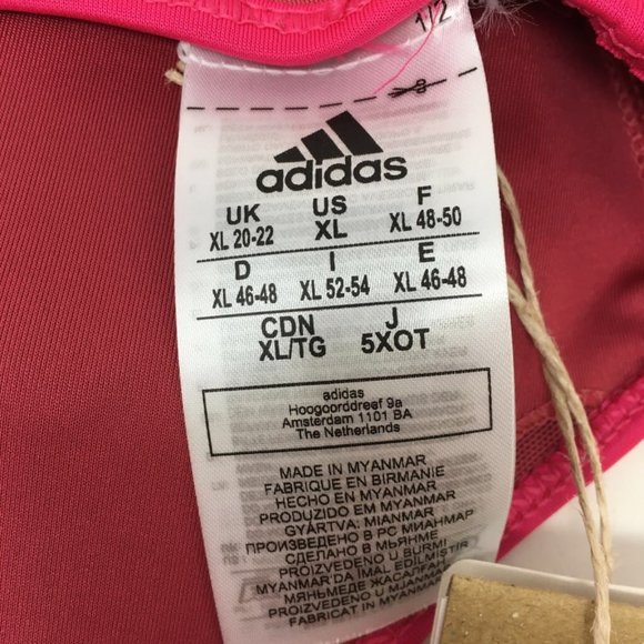 Adidas Womens Don't Rest Activewear Sports Bra Pink Stretch Racerback XL New - Picture 4 of 7